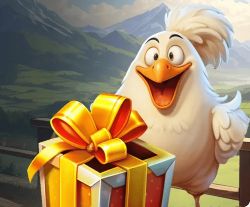 Kokobet app: kip met een cadeau