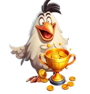 Kokobet mascotte met beker