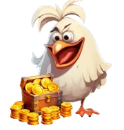 Kokobet mascotte met schatkist